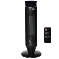 HOMCOM Compatible for HOMCOM Ceramic Tower, Indoor Space Heater with 42 Degree Oscillation, Remote Control, 8H Timer, Tip-Over & Overheating Protection, 750W/1500W HOMCOM 820-251V81(m-2)