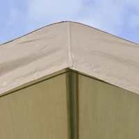 Outsunny 10&#39; x 20&#39; Heavy Duty Outdoor Carport Awning/Canopy with Weather-Fighting Material &amp; Anchor Kit, Brown(m-13)