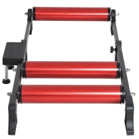 Soozier Length Adjustable Bike Roller Trainer Indoor Cycling Resistance Exercise Fitness Machine Home Gym Portable Red(m-5)