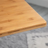 HOMCOM 23.5" Industrial Modern Pub Bar Table, 40.5 Inch Height Adjustable Cocktail table Square Dining Table for Kitchen or Dining Room, Natural Wood(m-11)