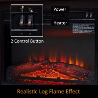 HOMCOM Electric Fireplace TV Stand for TV Up to 50"  Home Living Room Wooden Media TV Stand Fireplace(m-4)