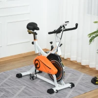 Soozier Exercise Bike, Indoor Cycling Stationary Bike, Belt Drive with Comfortable Cushion, Heart Rate, Adjustable Seat and Handlebar, LCD Monitor for Home Gym Cardio Workout(m-13)