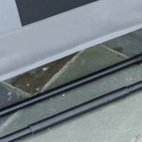 Outsunny Foldable Outdoor Lounge Chair with Footrest, Oversized Padded Zero Gravity Lounge Chair with Headrest, Cup Holders, Armrests for Camping, Lawn, Garden, Pool, Gray(m-14)