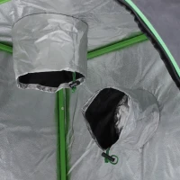 Outsunny Hydroponic Plant Grow Tent Reflective Mylar Obeservation Window Indoor Floor(m-7)