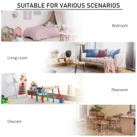 HOMCOM Kids Cube Storage Shelves with Bins and Large Storage for Kids Bedroom, Multiple Storage Units for Big Capacity Kids Shelf with Seat Featuring Thick Cushioning, Grey(m-6)