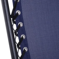 Outsunny Zero Gravity Lounger Adjustable Patio Lounge Chair Foldable Reclining Seat Outdoor Garden Portable Recliner Dark Blue(m-10)