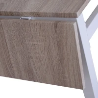 HomCom 5 Piece Drop Leaf Counter Height Dining Table and Chairs Set - Light Grey / White(m-11)