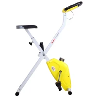 Soozier Folding Exercise Bike LCD Monitor Home Gym Exercise Adjustable Tension Padded Seat Heart Rate Monitor Pulse Sensor(m-2)