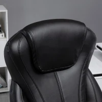 Vinsetto 4-Point Vibration Massage Executive Office Chair High Back Height Adjustable Padded Seat with Wheels, Black(m-19)