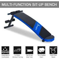 Soozier Crunch Board Ab Bench Curved Sit up Bench Ab Exercise Core Workout(m-2)