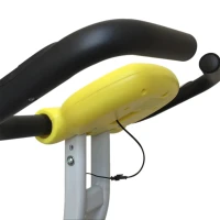 Soozier Folding Exercise Bike LCD Monitor Home Gym Exercise Adjustable Tension Padded Seat Heart Rate Monitor Pulse Sensor(m-4)