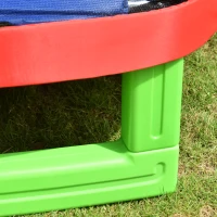 Outsunny 7FT Kids Trampoline, Durable Bouncer Spring Gym Toy Indoor/Outdoor with Safety Net Enclosure, Padded Cover, Fun Exercise Activity for Children, Red(m-12)