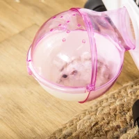 PawHut Hamster Cage, Gerbil Haven, Multi-storey Rodent House, Small Animal Habitats, Large Hide-out, w/ Water Bottle, Tubes, Excise Wheel, Food Dish, Ramp, Shower Room, White(m-9)