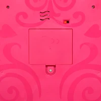 Qaba Pink Kids Vanity Makeup Table Set with Chair, 36-Piece Set Princess Vanity Table and Comfortable Safe Stool, Imaginative Toy, with Mirror Lights, Music, Bright Red, Pink(m-15)