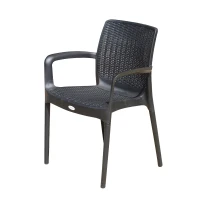 Outsunny 5pc All Weather Resin Patio Dining Set Garden Outdoor Chair Table Furniture, Black(m-7)