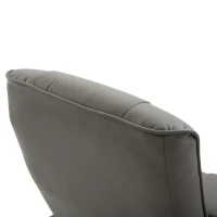 HOMCOM Adjustable Leisure Recliner Chair and Ottoman Set with Swiveling Base, Faux Leather, Grey(m-17)