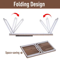 Vinsetto Portable Folding Laptop Bed Table Adjustable Angle Desk Stand Reading Holder(m-6)