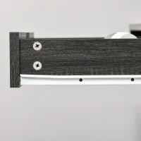 HOMCOM Compact Computer Writing Desk with Drawer & Storage Shelves - Space-Saving Design for Small Spaces, Home Office, Grey(m-9)