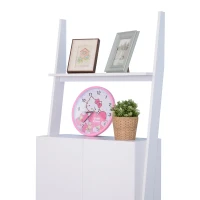 HOMCOM 3 Tier Ladder Shelving Unit 2 Cabinet White(m-7)