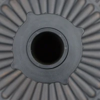 Outsunny 17.5" Round Umbrella Base Heavy Duty Outdoor Parasol Stand Holder 42lbs Rust-Free Decorative Bronze(m-6)