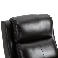 HOMCOM Massage Recliner Chair Padded Seat Cushion 165° Reclining Sofa with Side Pocket for Living Room, PU Leather, Remote Control, Dark Brown(m-15)