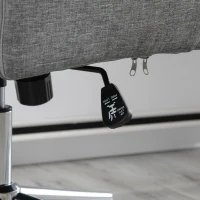 Vinsetto High Back Office Computer Chair with Breathable Fabric, Padded Armrest, and Swivel Wheels - Grey(m-17)