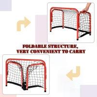 Soozier Foldable Ice Hockey Goal  Easy to Handle  Tetoron Mesh(m-3)