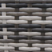 Outsunny Patio Wicker Adirondack Chair, All-Weather Rattan Fire Pit Chair with Soft Cushions, Tall Curved Backrest and Comfortable Armrests, Mixed Brown & Cream White(m-10)