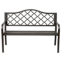 Outsunny Antique Style Cast Iron Outdoor Front Porch Bench(m-5)