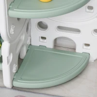 Qaba Kids Toy Storage Organizer with Detaching Sections for Corner Storage, Lightweight Toy Shelf for Kids with Large Capacity, Bin Storage Shelf, Green(m-10)