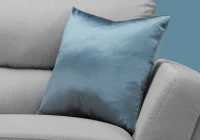 Monarch 18" x 18" Ultra Soft Satin Throw Pillow (1 pc) - Blue(m-2)