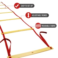 Soozier Speed Agility Sports Training Kit Ladder Hurdles Cones Marker Sled All Sports Athletic Exercise(m-3)