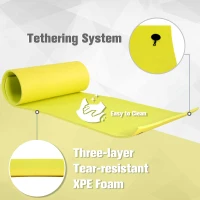 Soozier 10' x 5' ft Roll-Up Pool Float Pad for Lakes, Oceans & Pools, Water Mat for Relaxing & Recreation - Yellow(m-5)