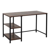 HOMCOM 47" Modern/Industrial Computer Writing Desk with 2 Storage Shelves for Home Office, Study, or Game Room(m-1)