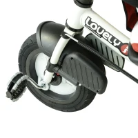 Qaba 4-in-1 Baby Tricycle & Stroller Kids Trike with Pushbar and Canopy Toddler Ride On  Red(m-11)