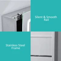 HOMCOM 30" LED Illuminated Wall Mirror Medicine Cabinet Bathroom Sliding Door Vertical Stainess Steel(m-6)