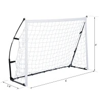 Aosom 6x4ft Portable Practice Soccernet Quick Set Up Outdoor Shot Training Aids with Carrying Bag(m-3)
