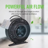 DURHAND 6 Inch Inline Fan Carbon Filter Duct Combo 2 Clamps Hydroponics Grow Room Tent Ventilation Kit(m-9)