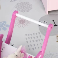 Qaba 2-in-1 Baby Learning Walker Wooden Storage Strollers Toddler Push/Pull Wagon Toys Crown Theme for Girls Boys 1-3 years Old(m-8)