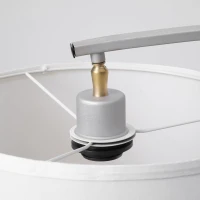 HOMCOM Arched Floor Lamp, Modern Standing Lamp with Foot Switch & Metal Base, Corner Reading Lamps Tall Pole Light for Office Bedroom Living Room, White(m-11)