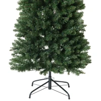 HOMCOM 7.5ft Tall Pre-Lit Slim Douglas Fir Artificial Christmas Tree with Realistic Branches, 350 Warm White LED Lights and 1075 Tips(m-12)