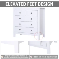 HOMCOM Storage Cabinet with Glide & Knob MDF(m-7)