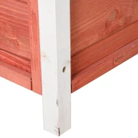 PawHut Outdoor Cat House Wooden Feral Cat Shelter, 2-Story Kitten Condo with Sisal Ramp, Weatherproof Roof and Balcony, Red(m-10)