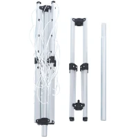 HOMCOM 52.5ft Foldable Clothes Aluminum Umbrella Shaped Drying Rack Dryer 4 Arms 20 Lines Indoor Outdoor Pre-Assembled(m-7)