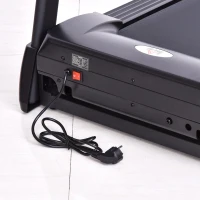 Soozier 2.0 HP Electric Folding Treadmill Machine 16'' Wide Tread Belt w/ LED Display 12 Pre-Set Programs 7.5 MPH Max Speed w/ Cup Holder & Mobile Phone Space - Black(m-8)