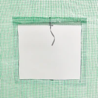 Outsunny 10' x 5' x 7' Lean to Greenhouse, Walk-In Wall Green House Plant Nursery with 2 Roll-up Doors and Window, PE Cover and 3 Wire Shelves, Green(m-14)