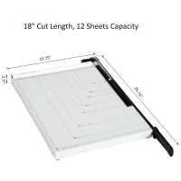 Open Box HOMCOM Paper Cutter Guillotine 12 A3 Sheet Paper Cutting Machine(m-3)