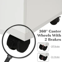 Vinsetto Multifunction Office Filing Cabinet Printer Stand with 2 Drawers, 2 Shelves, & Smooth Counter Surface, White(m-6)