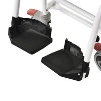 HOMCOM Personal Mobility Assist Bedside Commode Toilet Chair with 30° Reclining Backrest & Four Rolling Wheels(m-13)