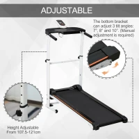 Soozier Folding Walking Mechanical Treadmill Home Running Jogging LCD Display Machine(m-6)